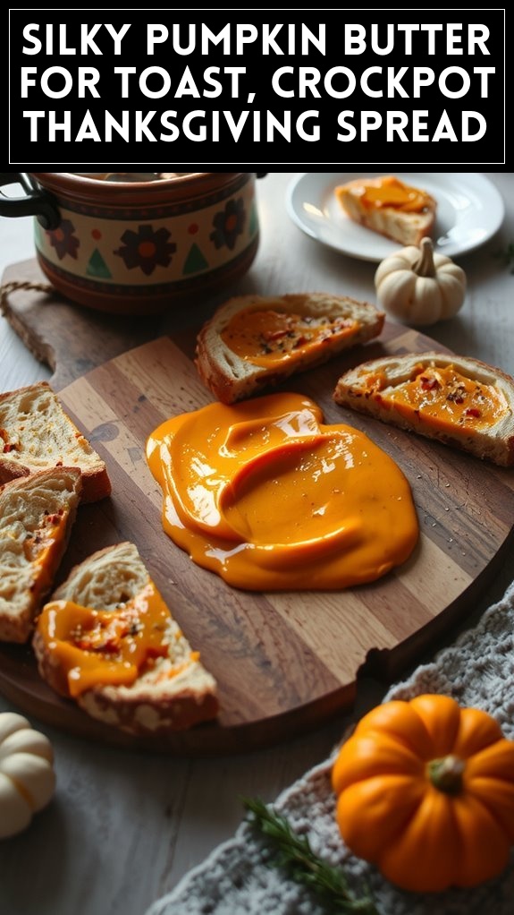 Silky Pumpkin Butter for Toast, Crockpot Thanksgiving Spread