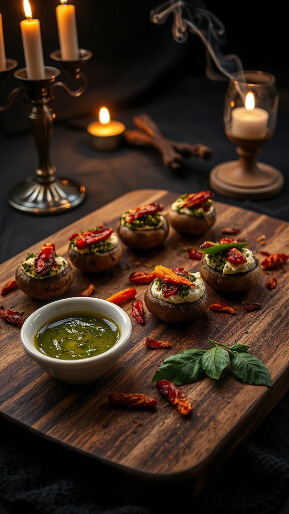 sinister stuffed mushrooms recipe