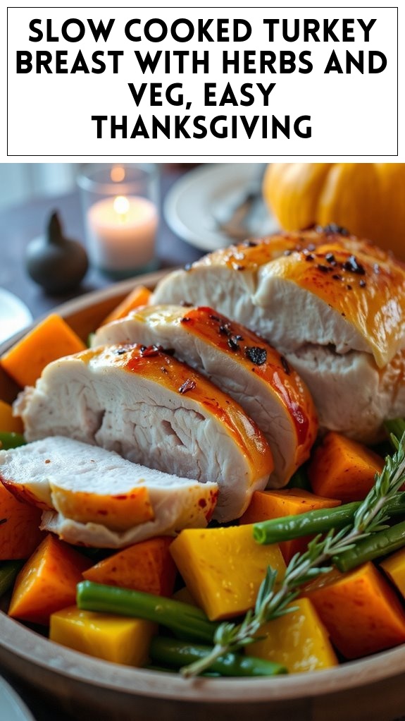 Slow‑Cooked Turkey Breast With Herbs and Veg, Easy Thanksgiving