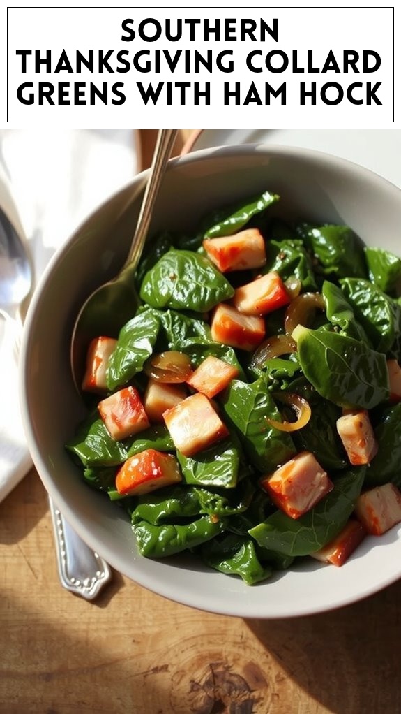 Southern Thanksgiving Collard Greens With Ham Hock