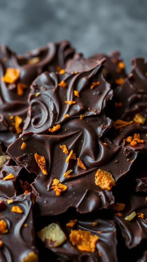 spicy orange chocolate bark