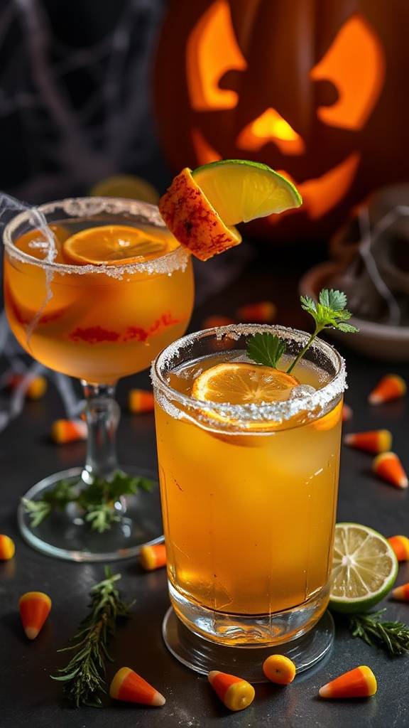 spicy pineapple halloween cocktail