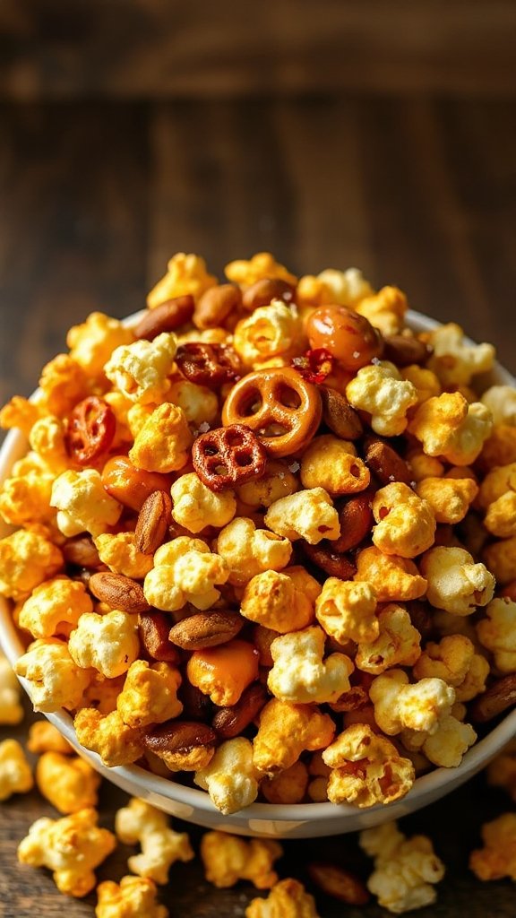 spicy sweet popcorn snack spicy sweet popcorn snack