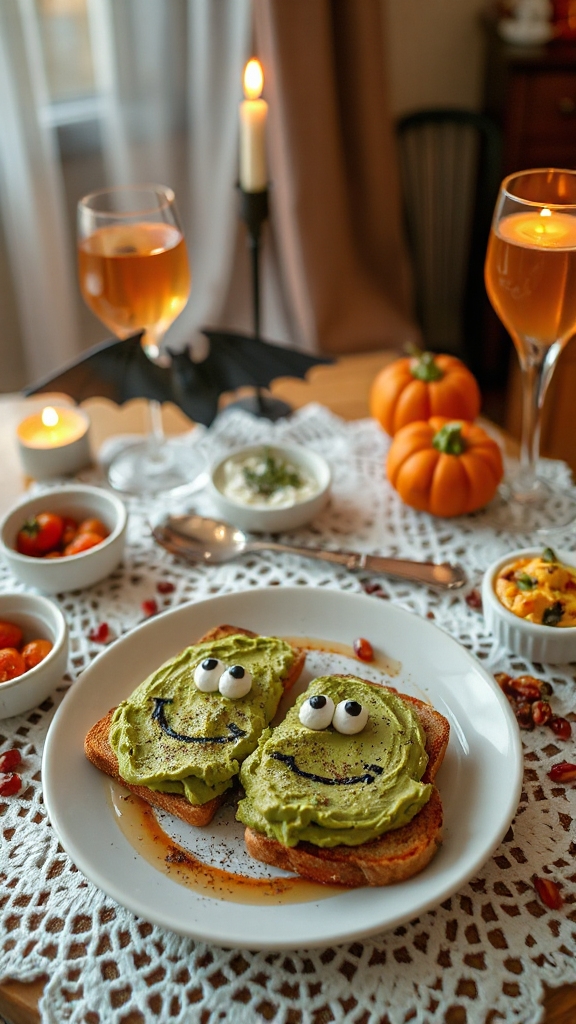 spooky avocado toast recipe