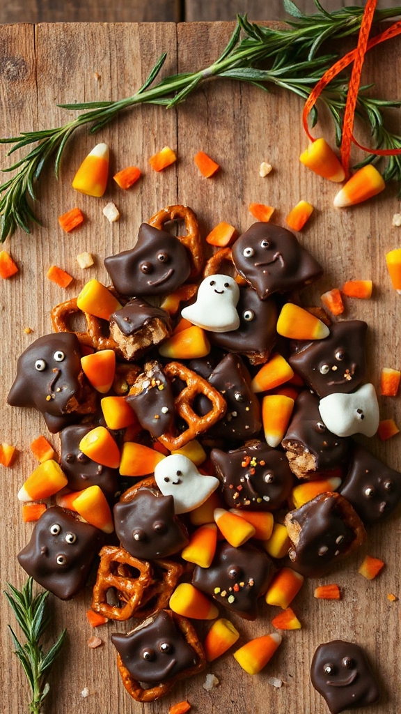 spooky bat shaped pretzel snacks