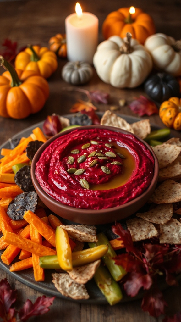 spooky beet hummus recipe