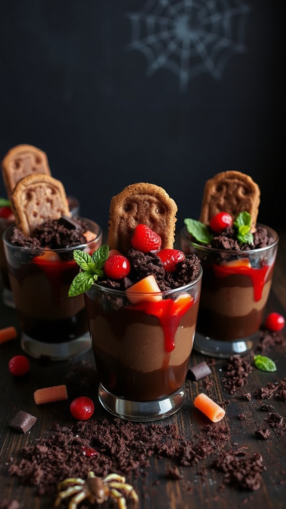 spooky berry dessert layers