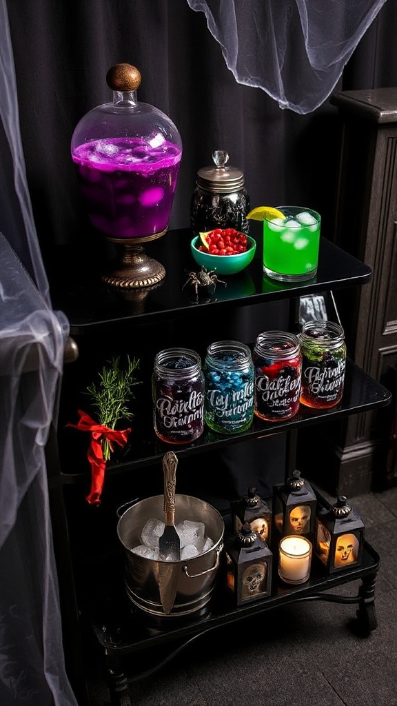 spooky beverage mixing station