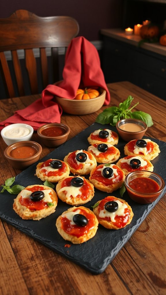 spooky bite sized pizza treats spooky bite sized pizza treats