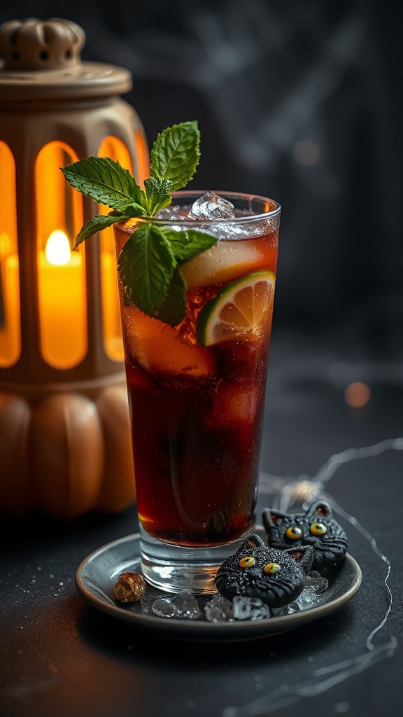spooky black cat mojito