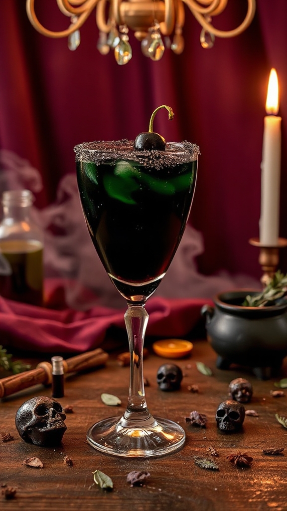 spooky black magic margarita