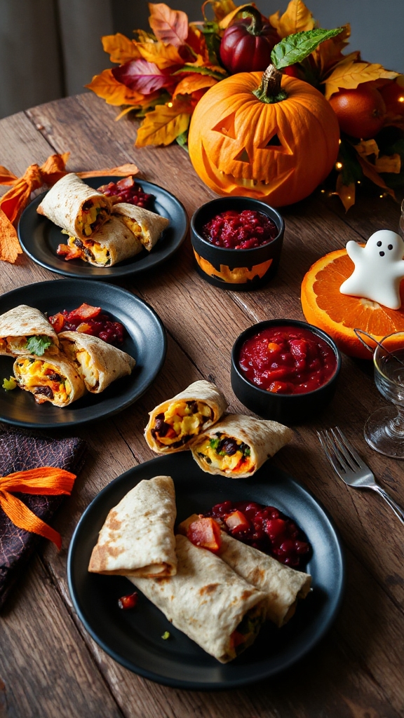 spooky breakfast burrito fun