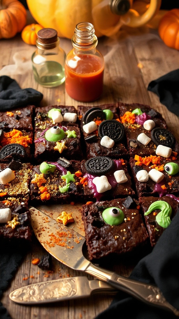 spooky brownie bars recipe