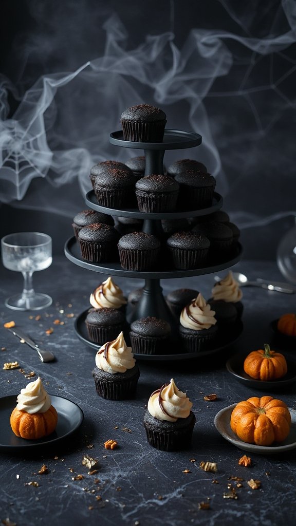 spooky charcoal halloween macarons spooky charcoal halloween macarons