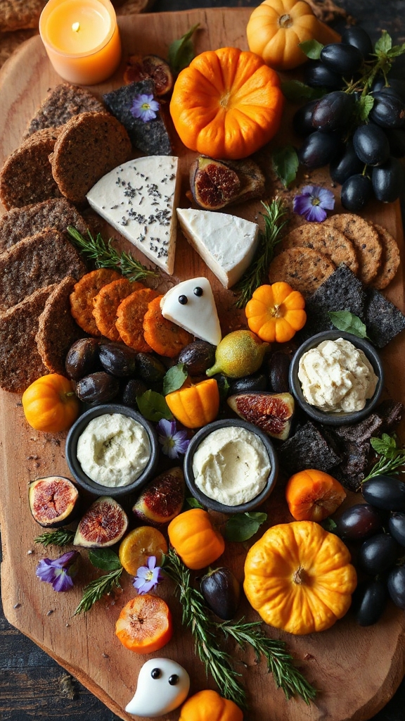 spooky cheese board ingredients