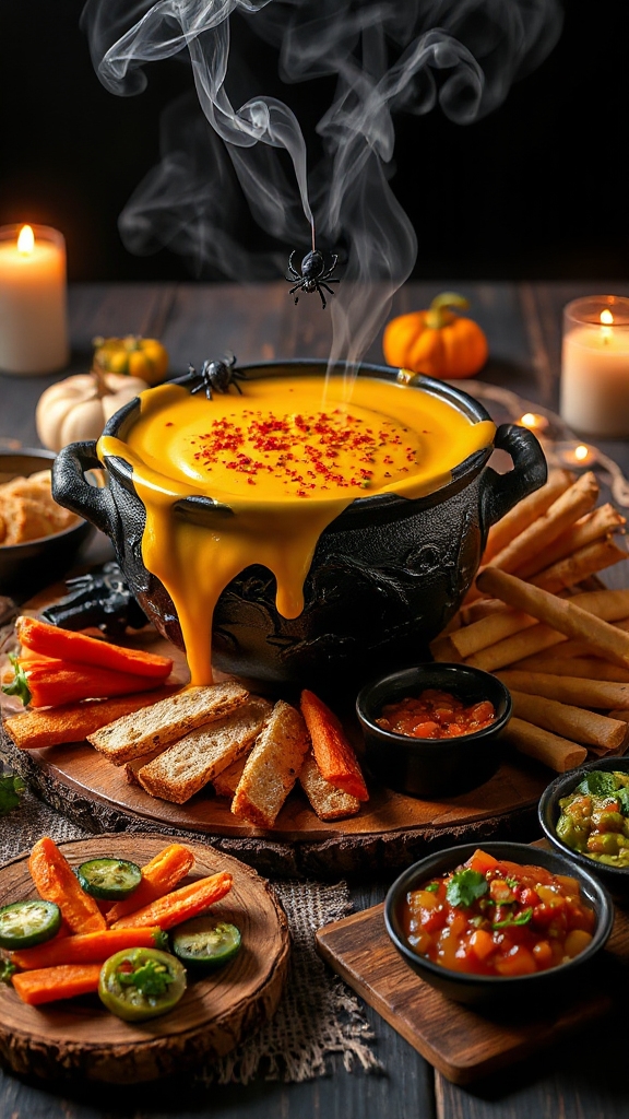 spooky cheese fondue delight