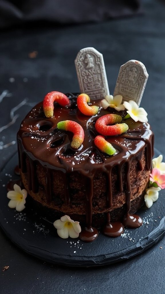 spooky chocolate cake dessert spooky chocolate cake dessert