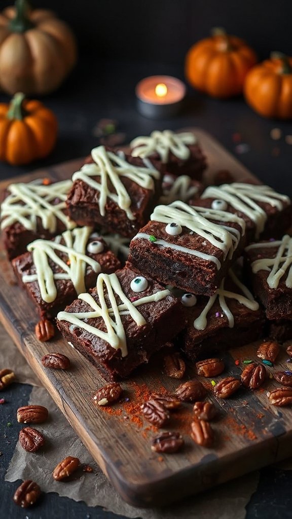 spooky chocolate mummy brownies spooky chocolate mummy brownies