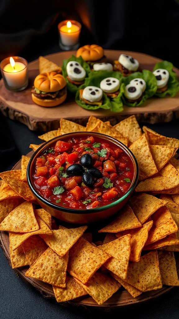 spooky cilantro tomato salsa