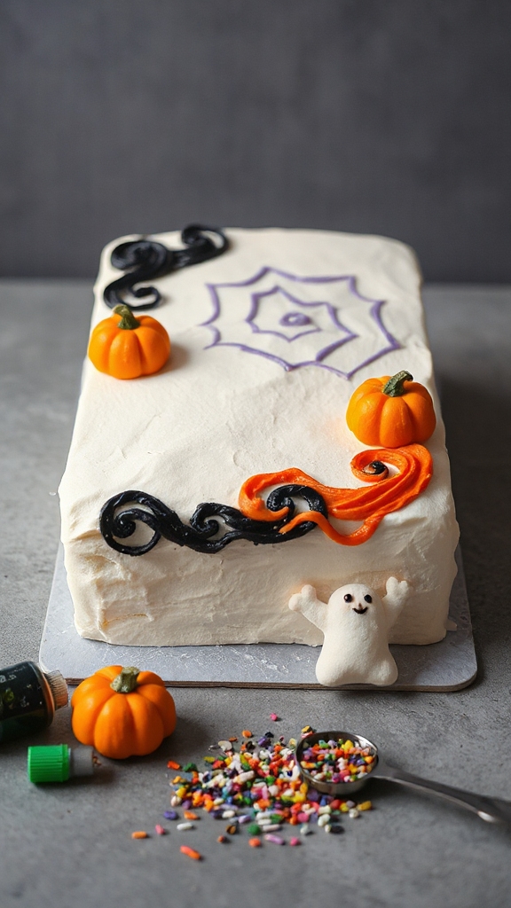 spooky color swirl cake