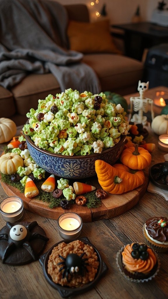spooky colorful popcorn treat spooky colorful popcorn treat