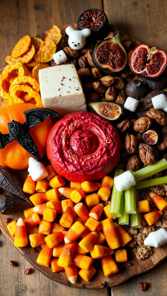 spooky dessert board assembly