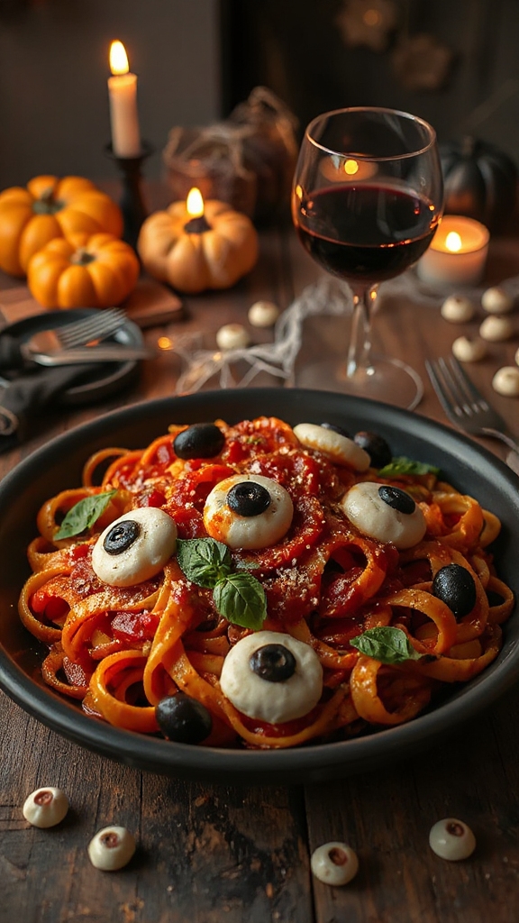 spooky eyeball pasta recipe