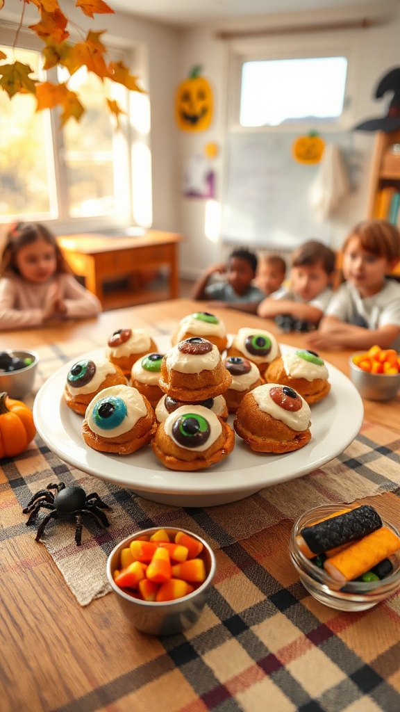 spooky eyeball pretzel treats
