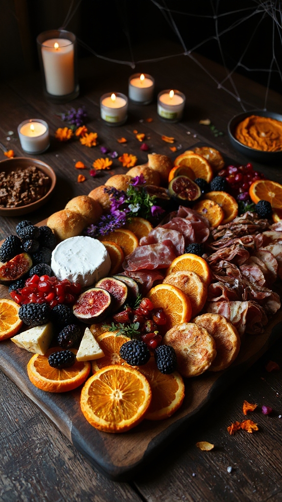 spooky festive appetizer platter