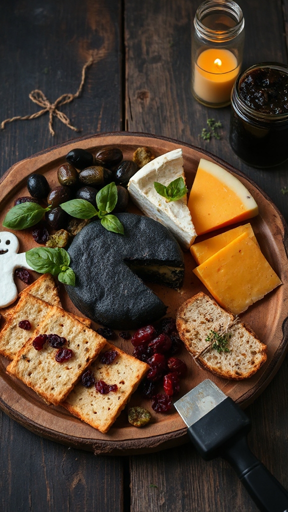 spooky festive cheese board