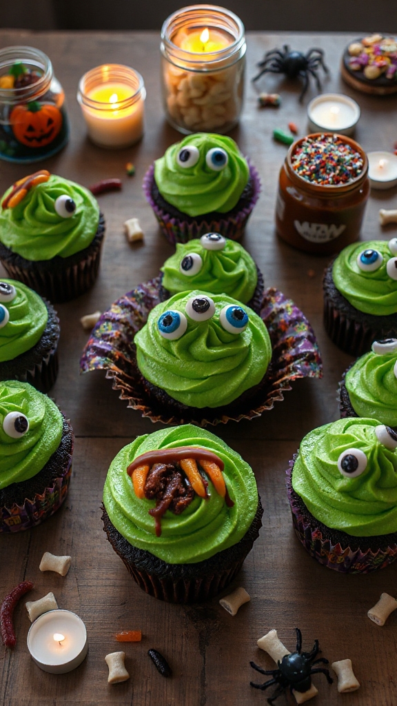 spooky festive cupcake delights
