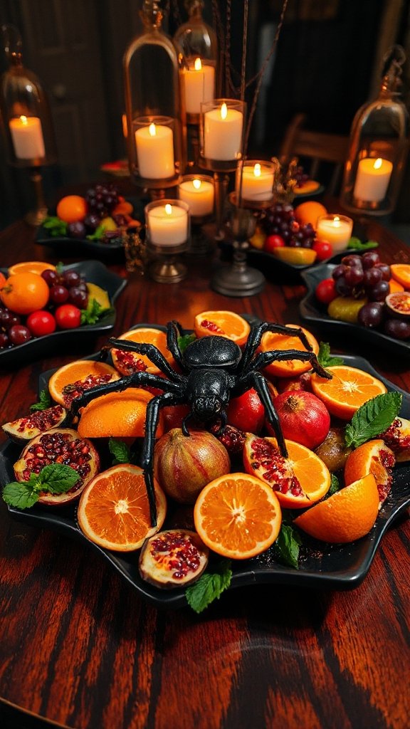 spooky fruit web dessert spooky fruit web dessert