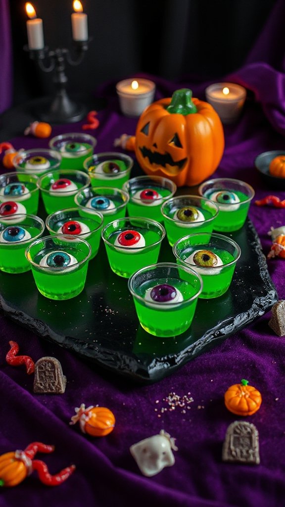 spooky fruity gelatin treats
