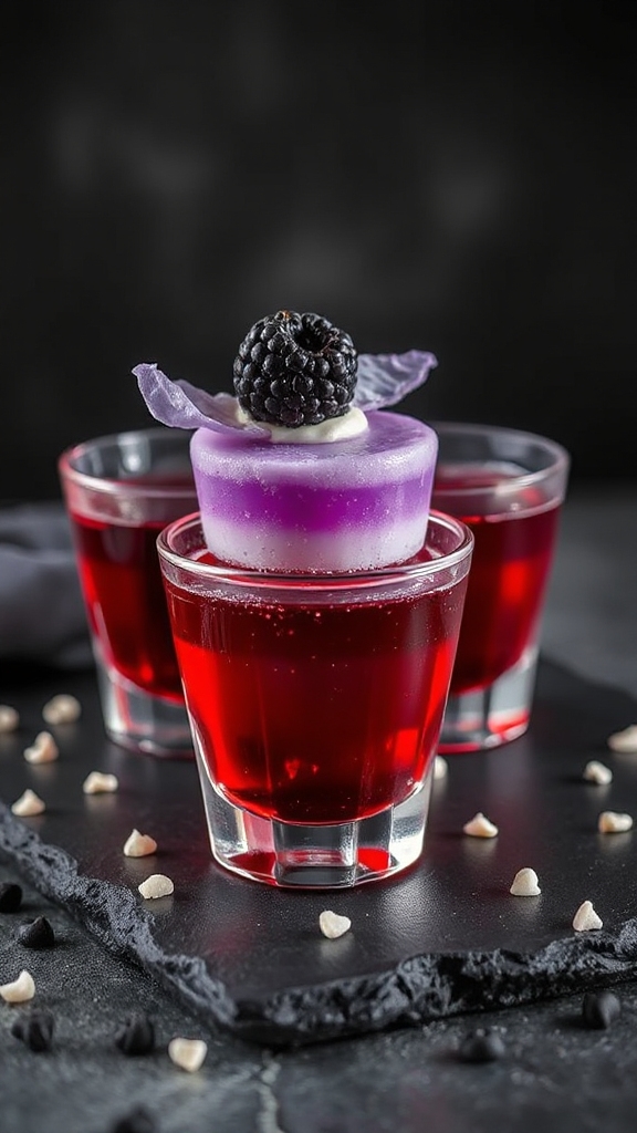 spooky fruity jello shots