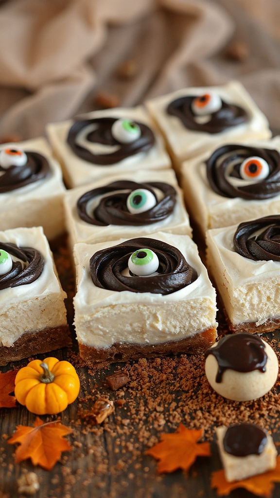 spooky ghost cheesecake squares
