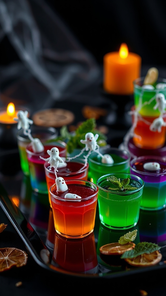 spooky ghost jello shots