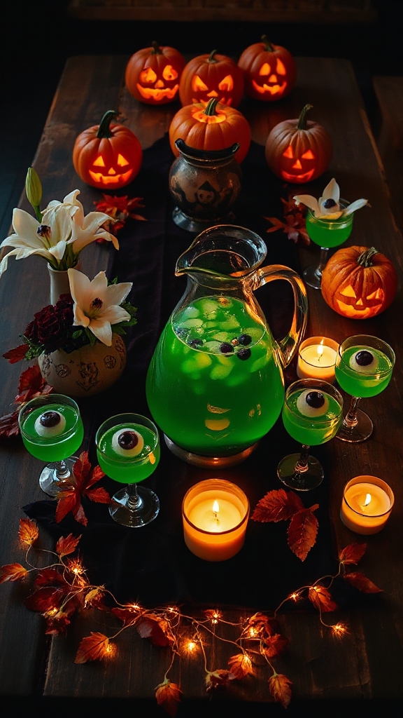 spooky green cocktail recipe