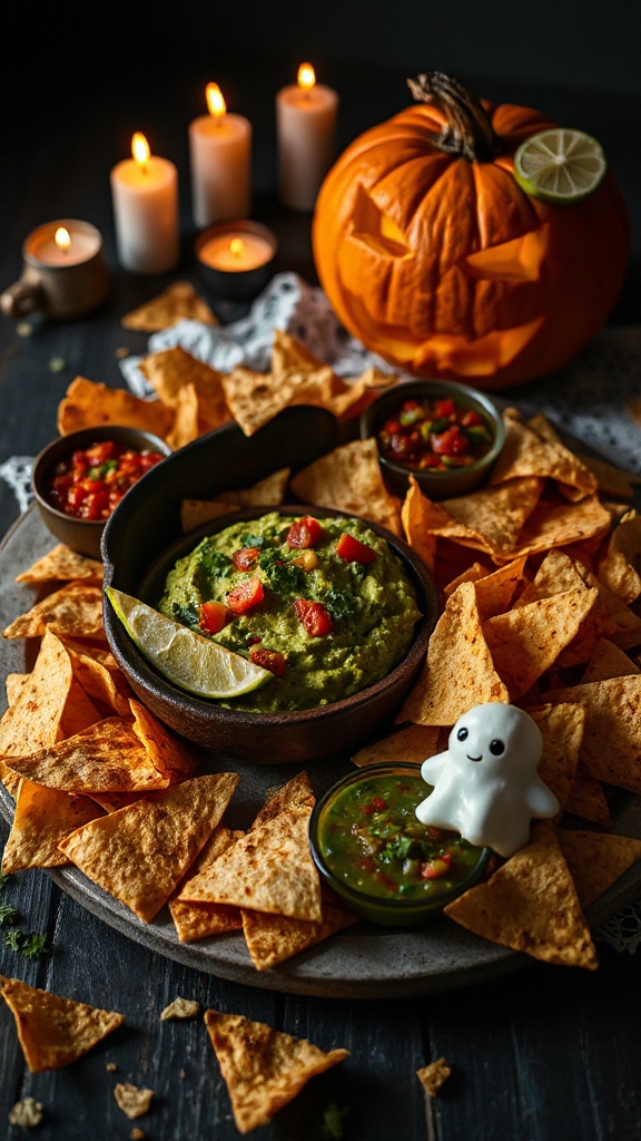 spooky guacamole halloween dip