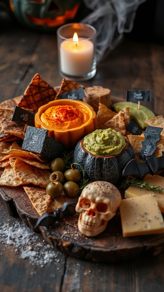 spooky halloween appetizer platter