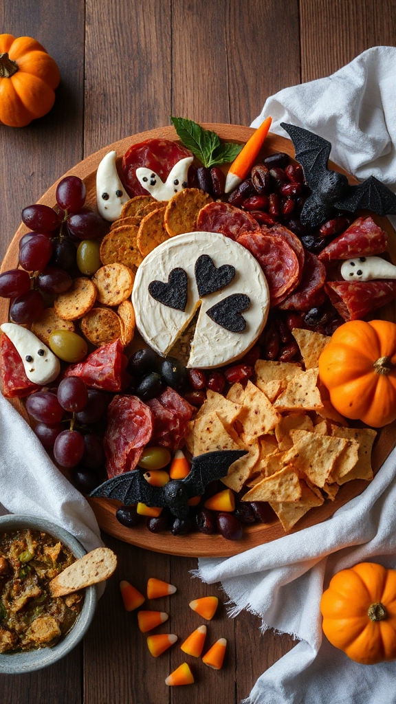 spooky halloween charcuterie board
