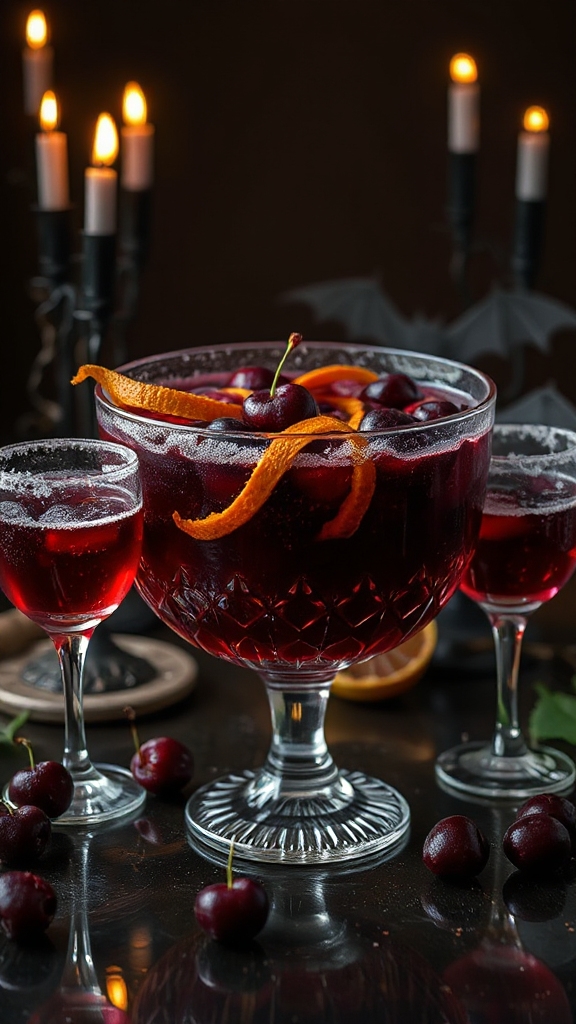spooky halloween cherry punch