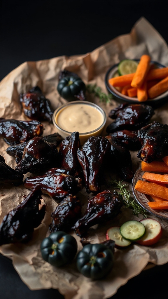 spooky halloween chicken wings