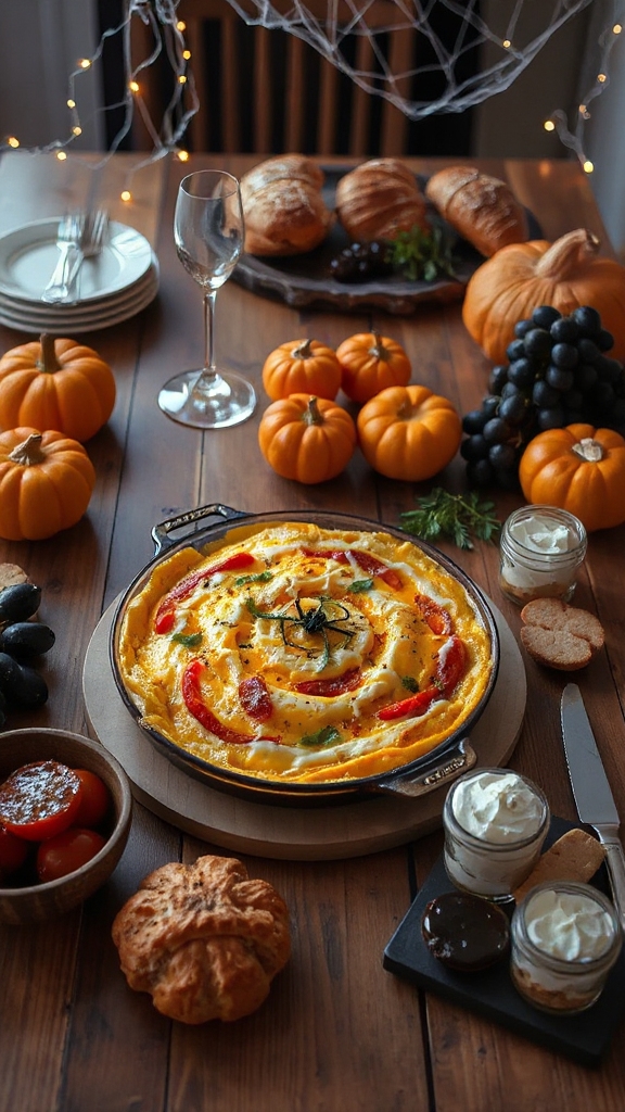 spooky halloween egg casserole