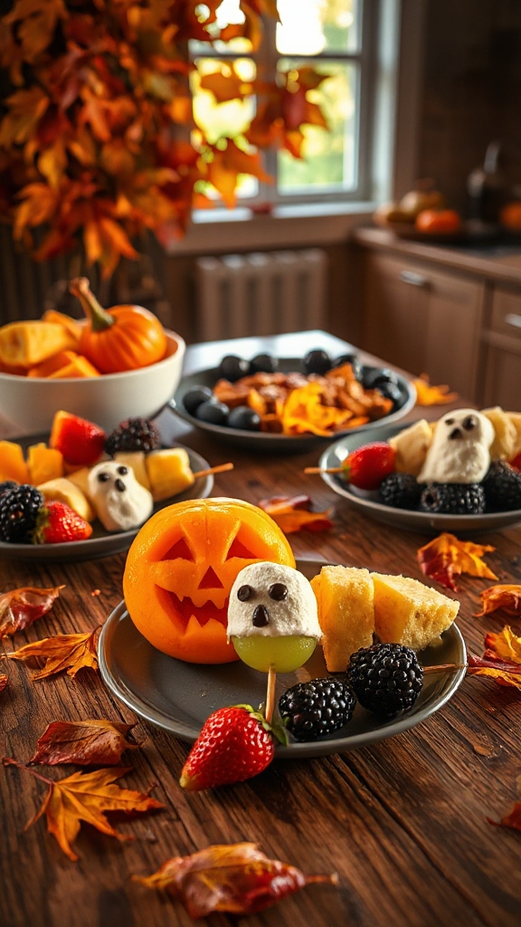 spooky halloween fruit skewers