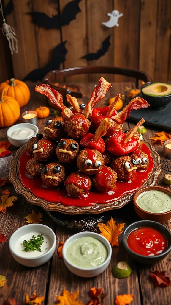 spooky halloween meatball treats spooky halloween meatball treats
