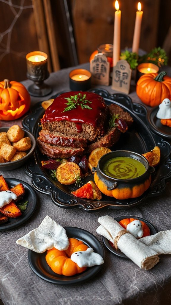 spooky halloween meatloaf creation spooky halloween meatloaf creation