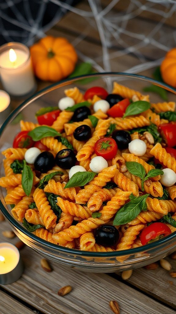 spooky halloween pasta salad spooky halloween pasta salad