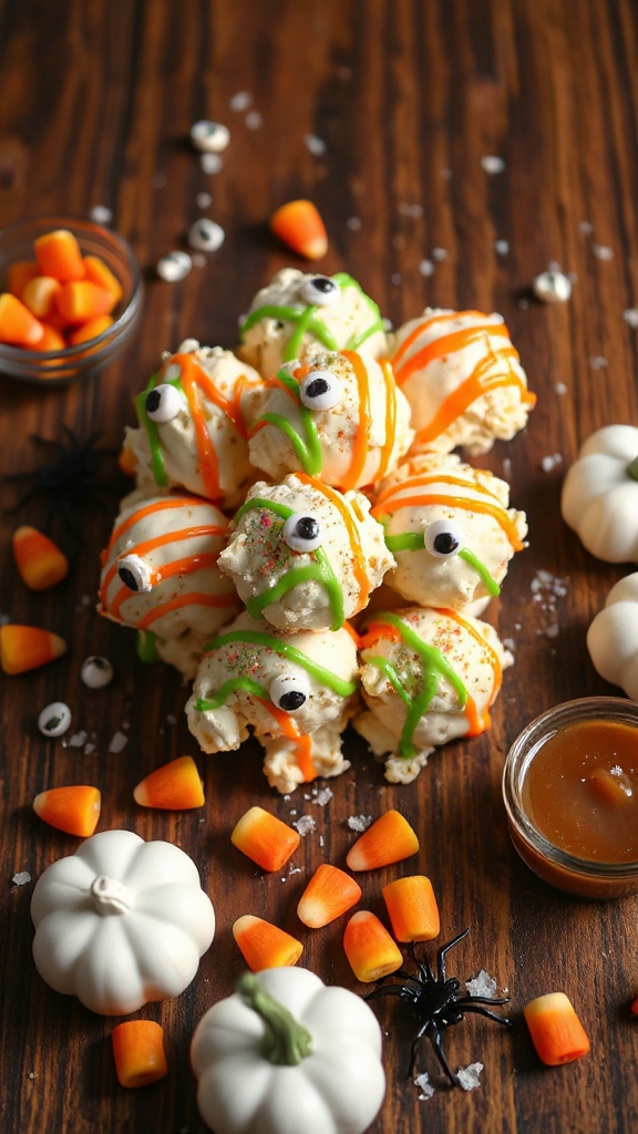 spooky halloween popcorn treats