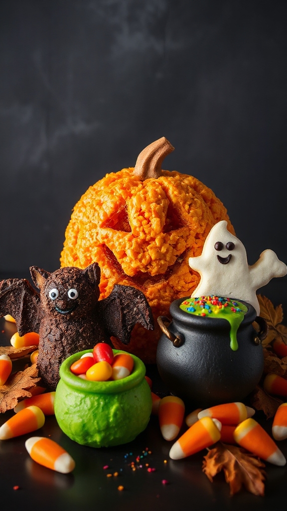 spooky halloween rice krispie treats