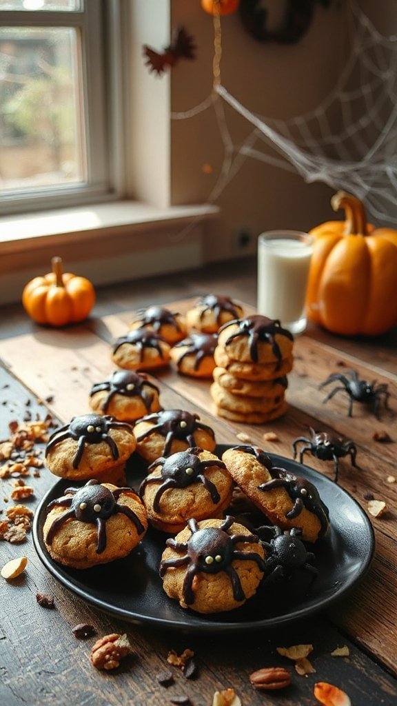 spooky halloween spider cookies spooky halloween spider cookies